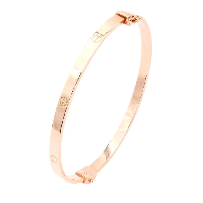 Bratara Fixa Aur Roz 14k cu Nituri 4mm