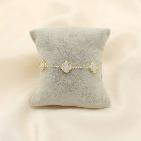 Bratara Aur 14k Sidef cu Floare 1 cm