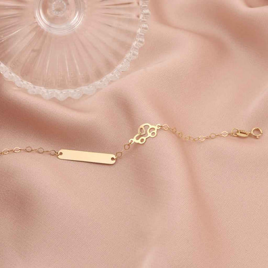 Bratara Copii Aur 14k Placuta si Masinuta