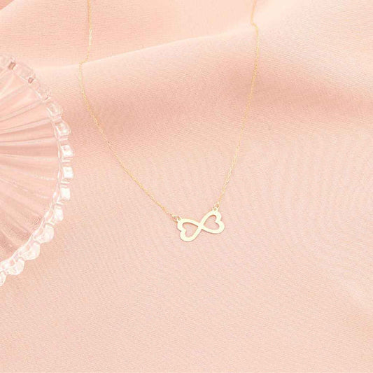 Lant Aur 14k Infinity Hearts