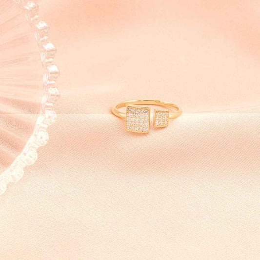 Inel Aur 14k Reglabil Square