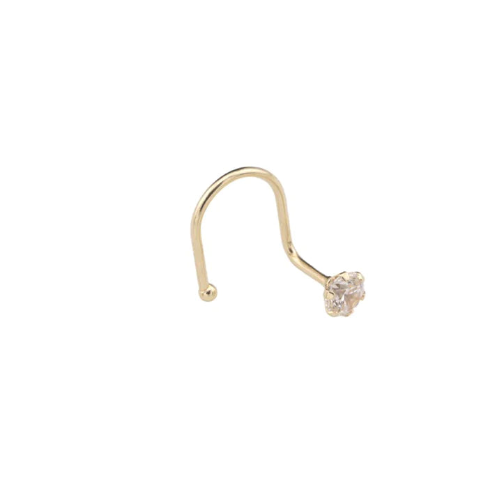 Cercel de Nas Aur 14k cu Piatra Zirconia