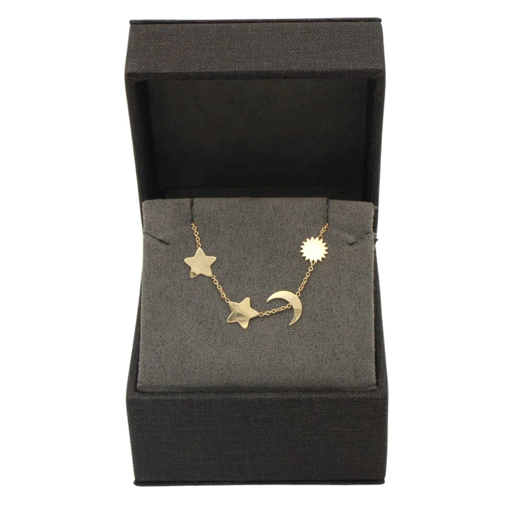 Lant Aur 14k Stele, Soare si Semiluna
