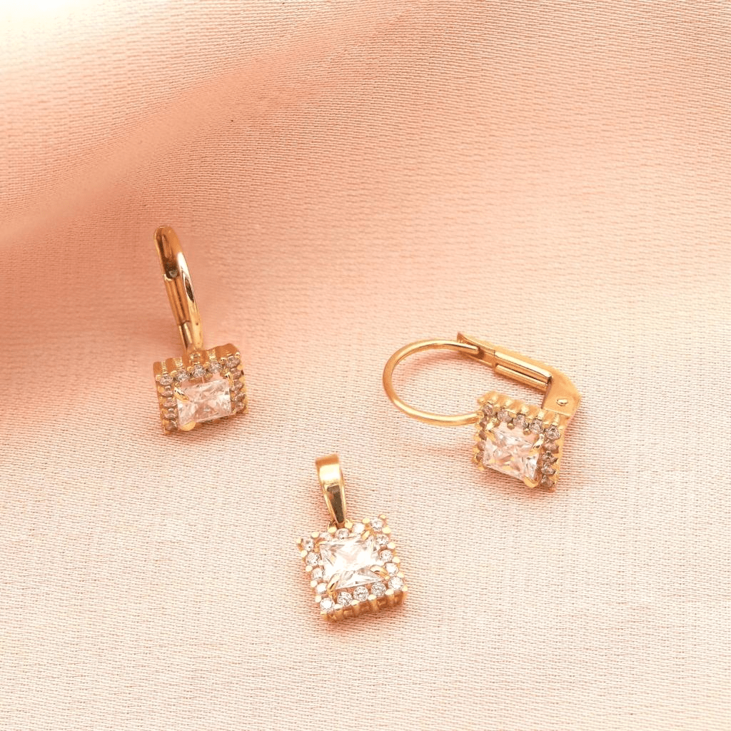 Set Aur 14K cu Zirconia