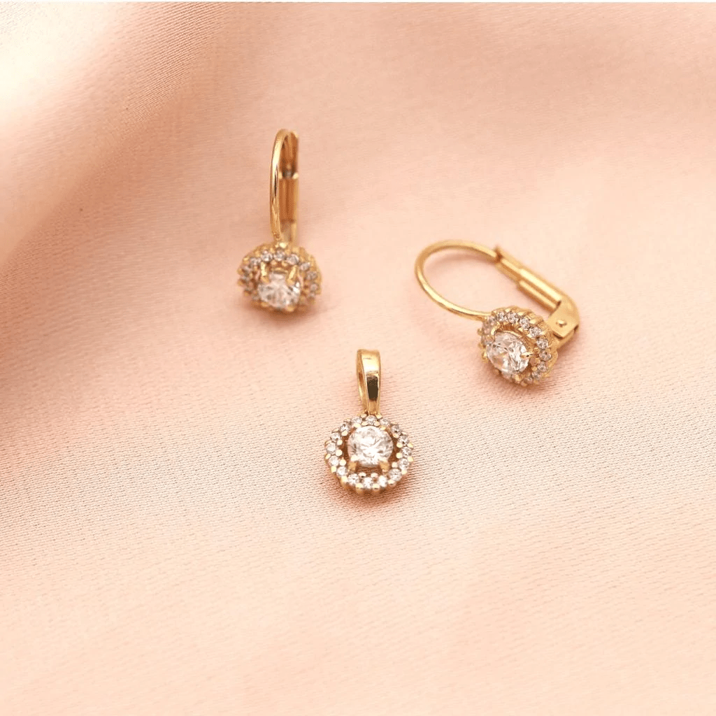 Set Aur 14K cu Zirconia