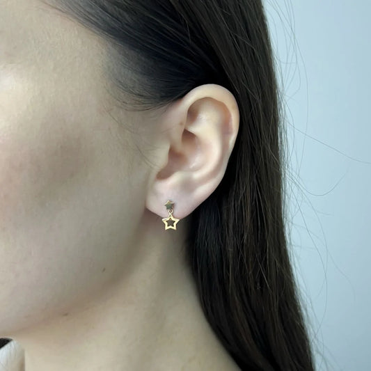 Cercei Aur 14k Stelute