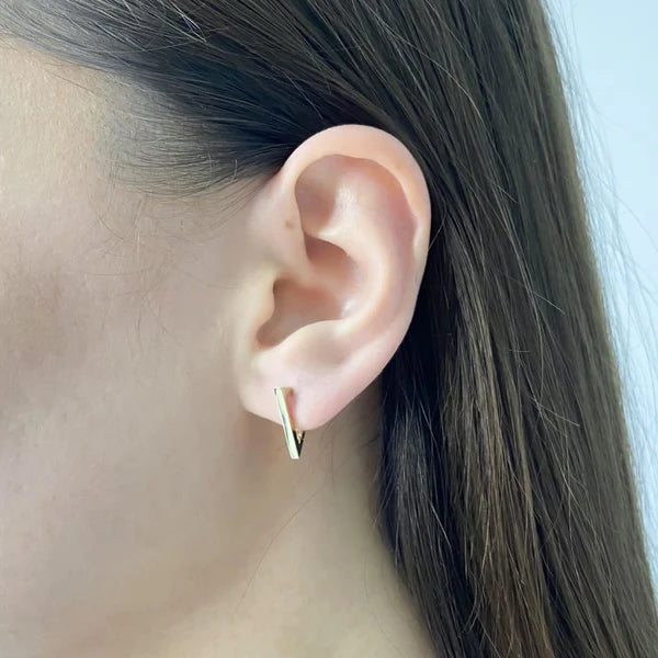 Cercei Aur 14k 3D Triangle