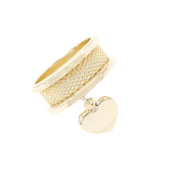 Inel Aur 14k Lat cu Charm Inima - Bijuteria Cleopatra