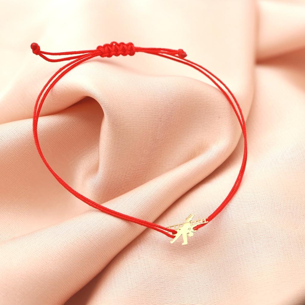 Bratara Aur 14k Snur Rosu Cosar