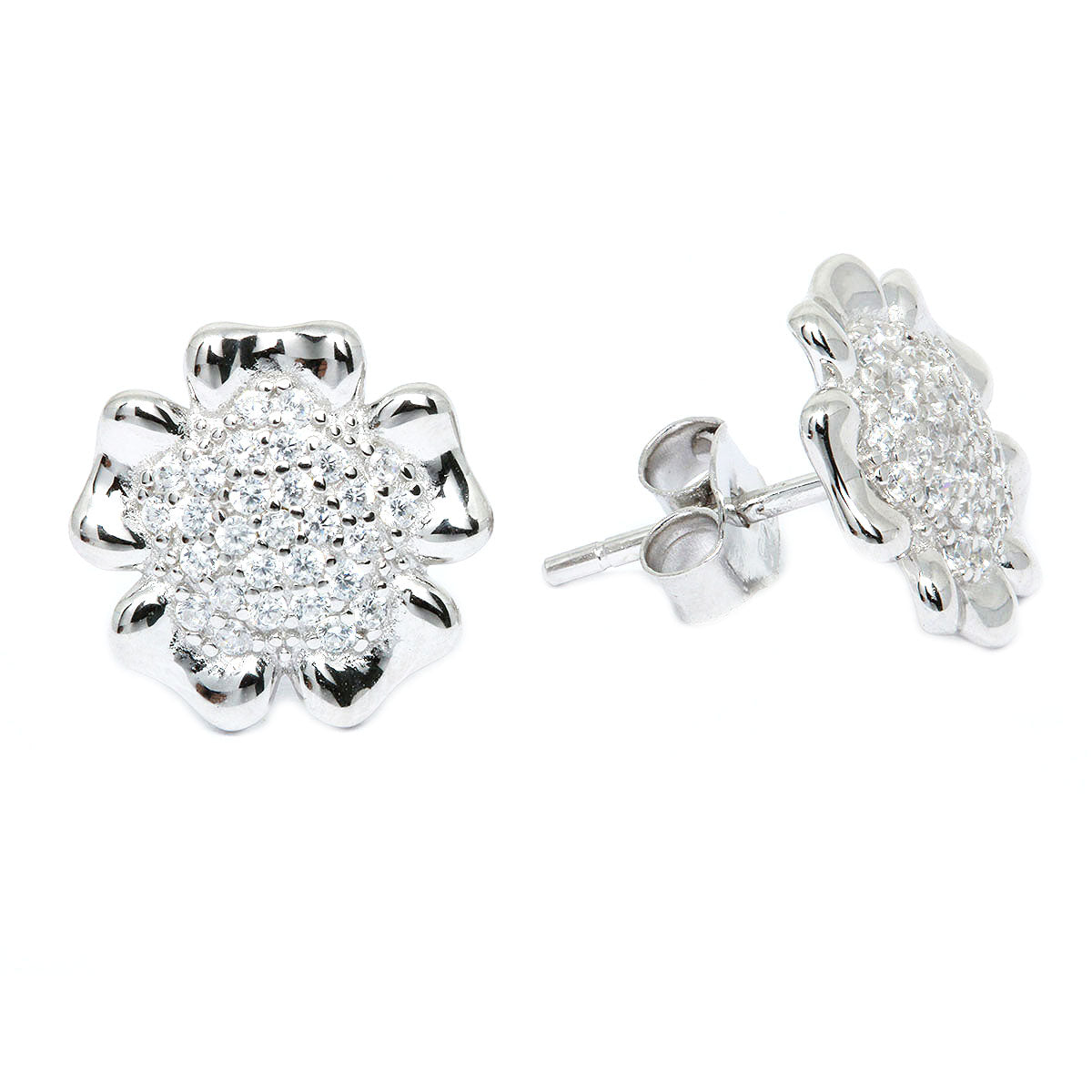 Cercei Argint Floare - Bijuteria Cleopatra