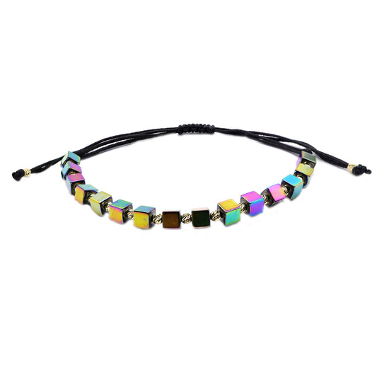 Bratara Snur Bile Aur 14k si Hematit Multicolor - Bijuteria Cleopatra