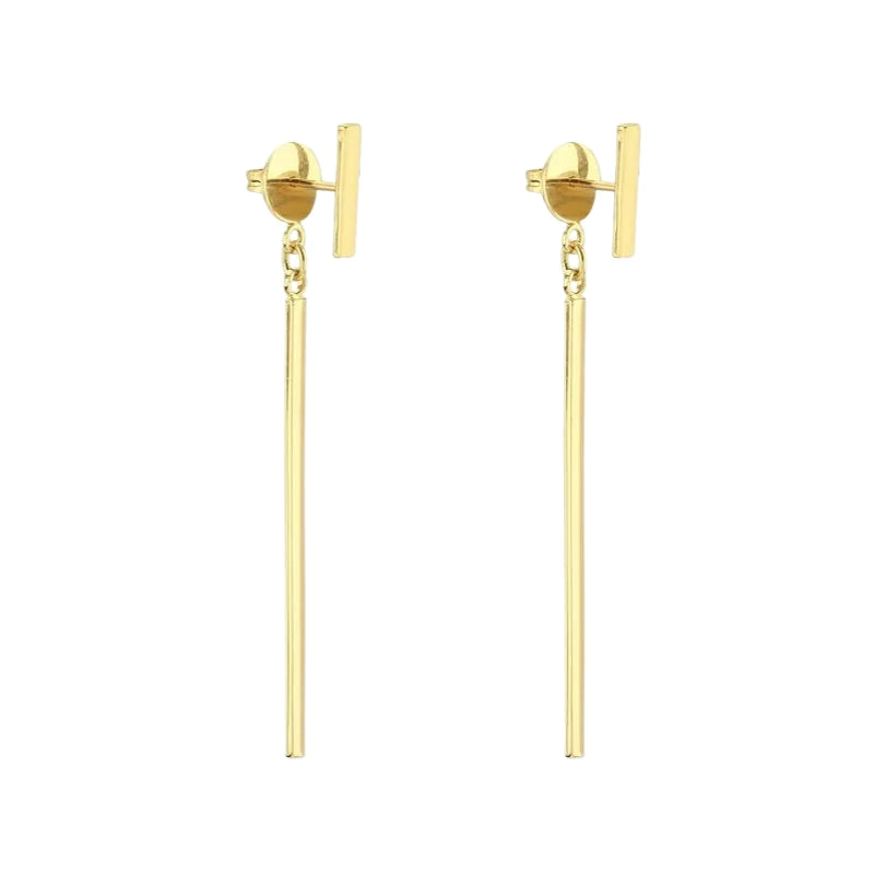 Cercei Lungi Aur 14k T-Bar