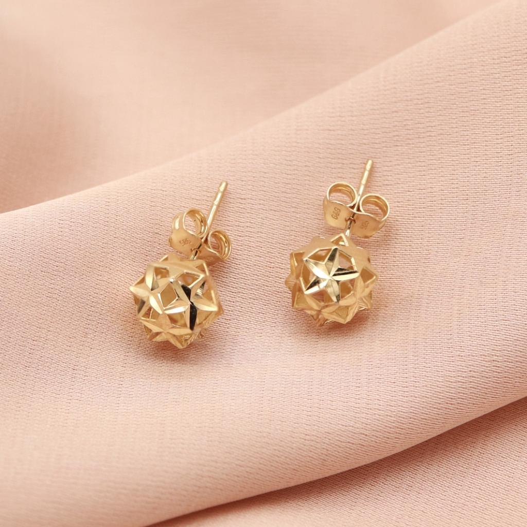 Cercei Aur 14k Rotunzi cu Stea