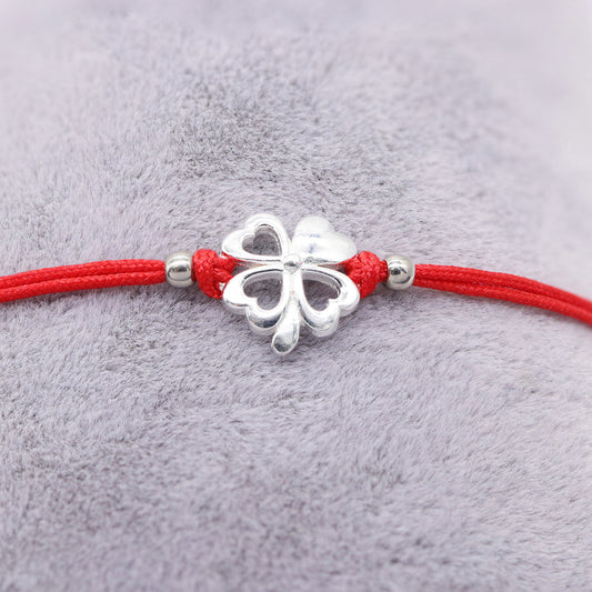 Bratara Snur Argint Trifoi