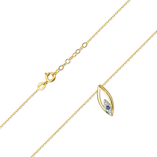 Lant Aur 14k Lacrima cu Diamant 0.08ct