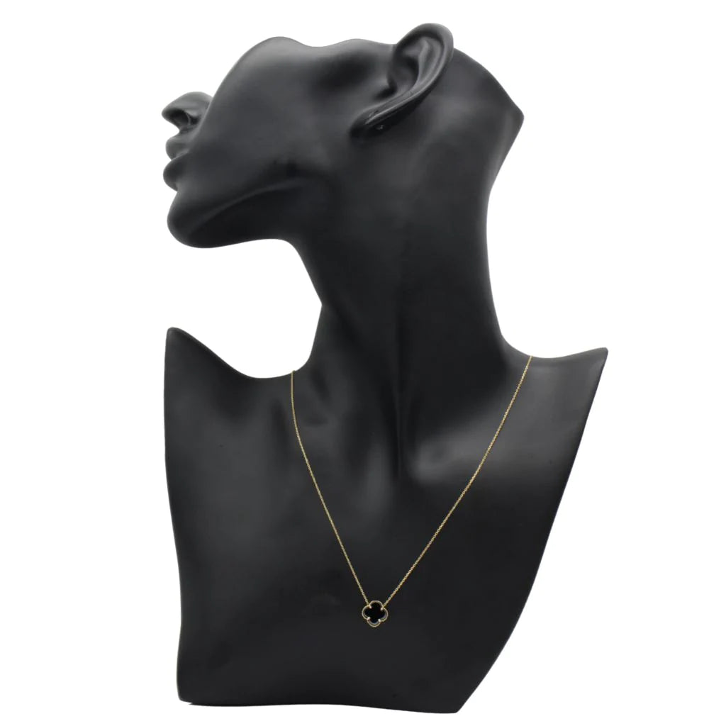 Lant Aur 14k Floare cu Onix