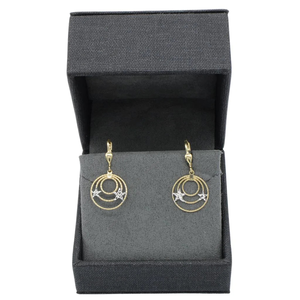 Cercei Lungi Aur 14k cu Stele