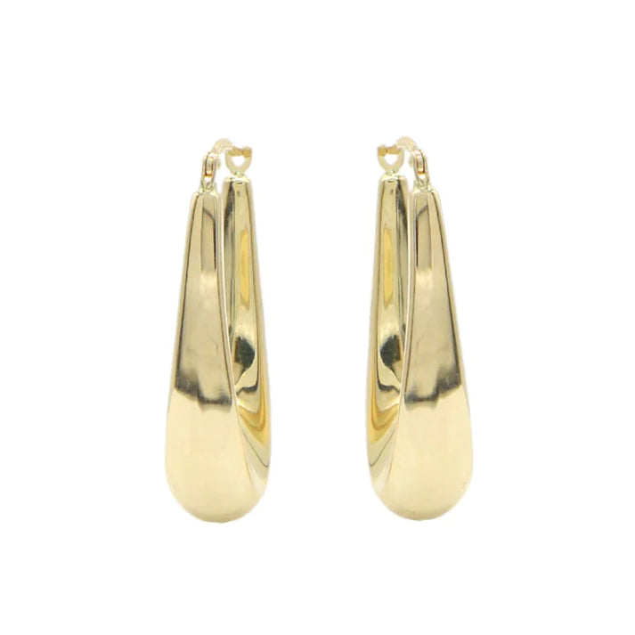 Cercei Lungi Aur 14k Ovali