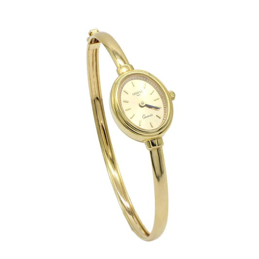 Ceas Aur 14k Geneve cu Bratara Fixa