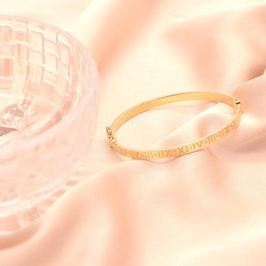 Bratara Fixa Aur 14k cu Numere Romane