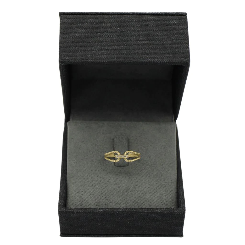 Inel Aur 14k Nod cu Pietre Zirconia