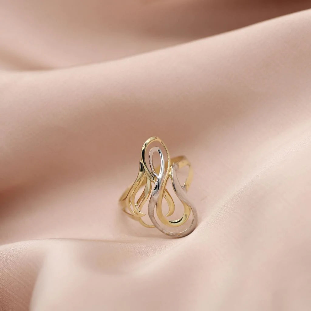 Inel Aur 14k cu Model Abstract