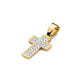 Pandantiv Cruce Aur Alb 14k cu Diamante 0.24ct