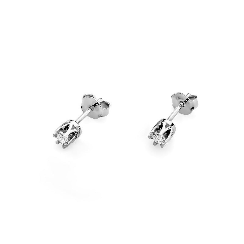 Cercei Aur 14k cu Diamant 0.16ct - Bijuteria Cleopatra