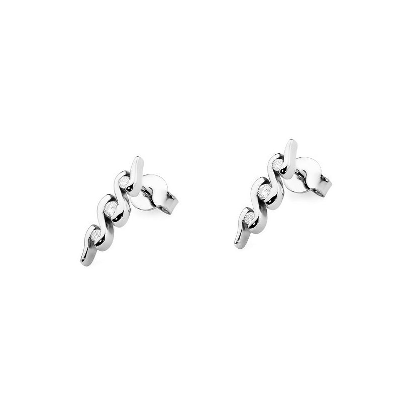 Cercei Aur 14k cu Diamante 0.12ct - Bijuteria Cleopatra