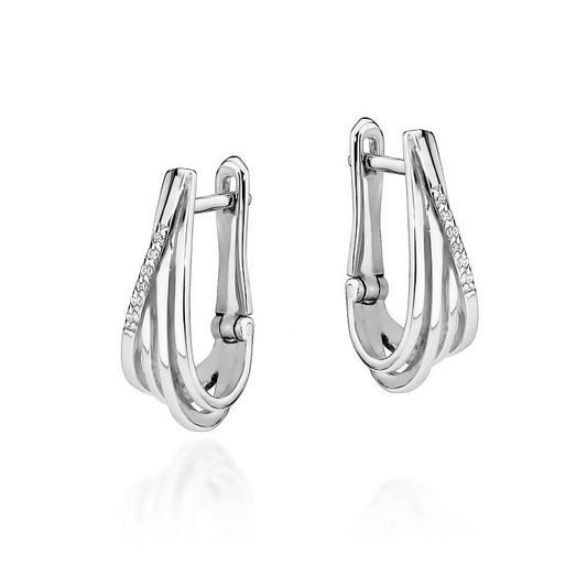 Cercei Aur 14k cu Diamante 0.06ct - Bijuteria Cleopatra