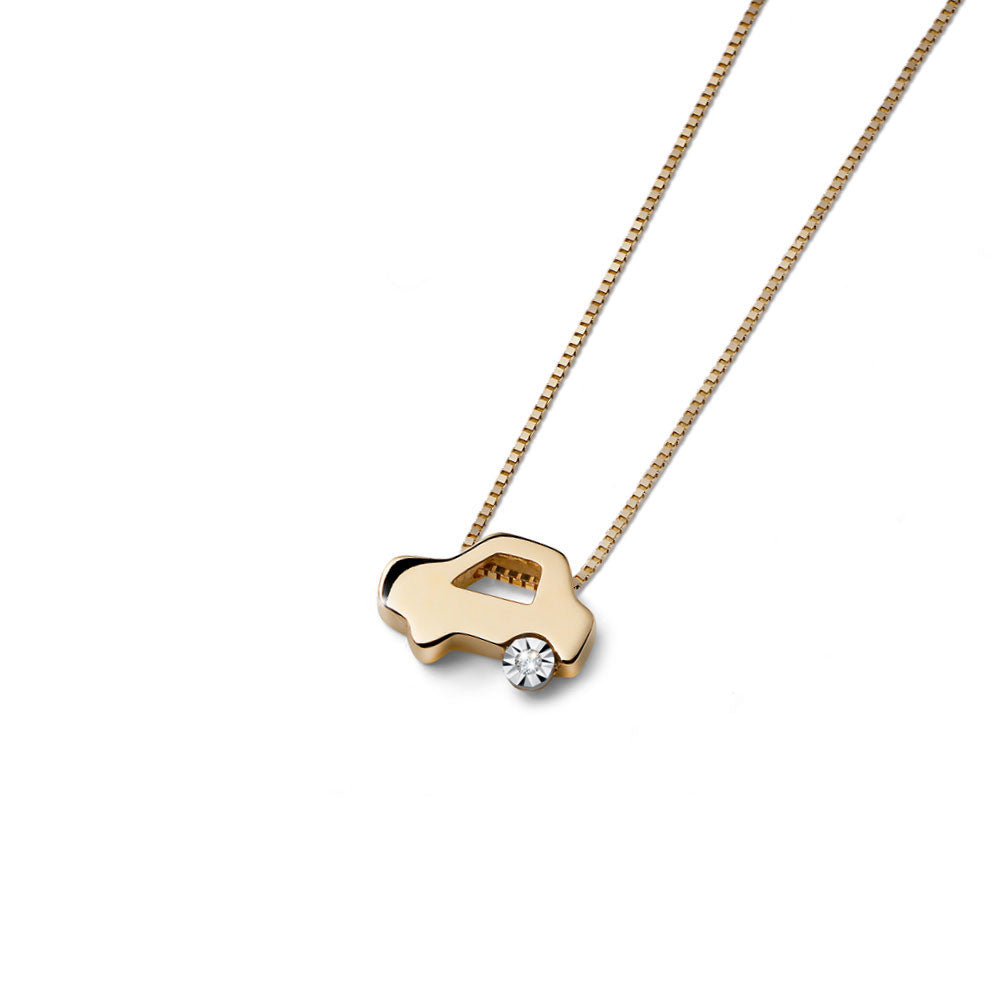 Lant Aur 18k Masina cu Diamant 0.005ct - Bijuteria Cleopatra