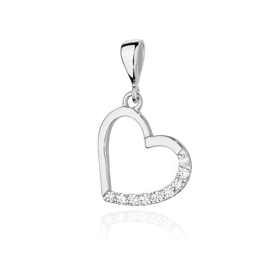 Pandantiv Inima Aur 14k cu Diamante 0.13ct - Bijuteria Cleopatra