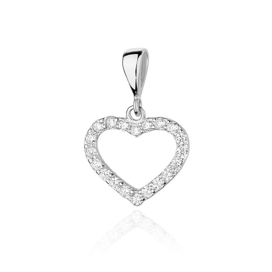 Pandantiv Inima Aur 14k cu Diamante 0.28ct - Bijuteria Cleopatra