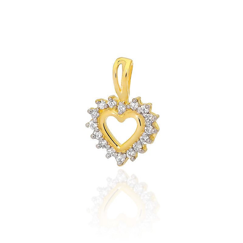 Pandantiv Inima Aur 14k cu Diamante 0.22ct