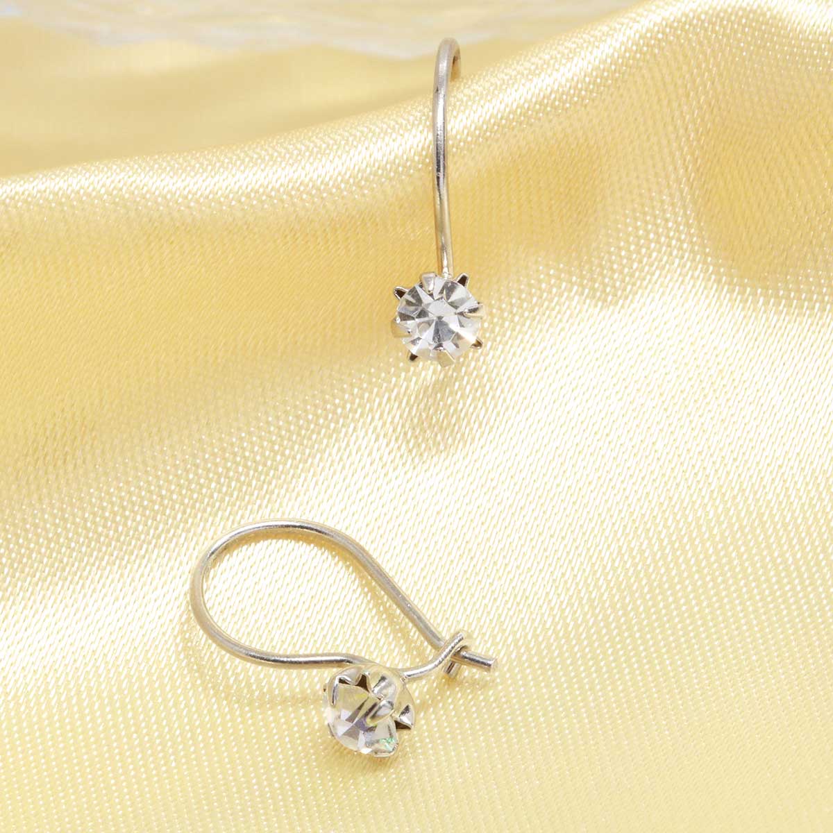 Cercei Argint Tortita cu Piatra Alba - Bijuteria Cleopatra