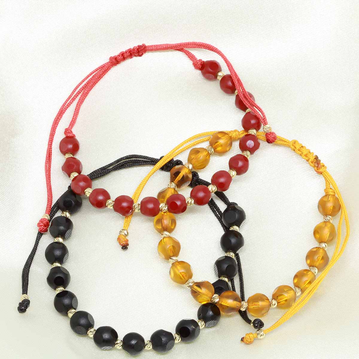 Bratara Snur cu Bile Aur 14k si Bile Piatra Agat - Bijuteria Cleopatra