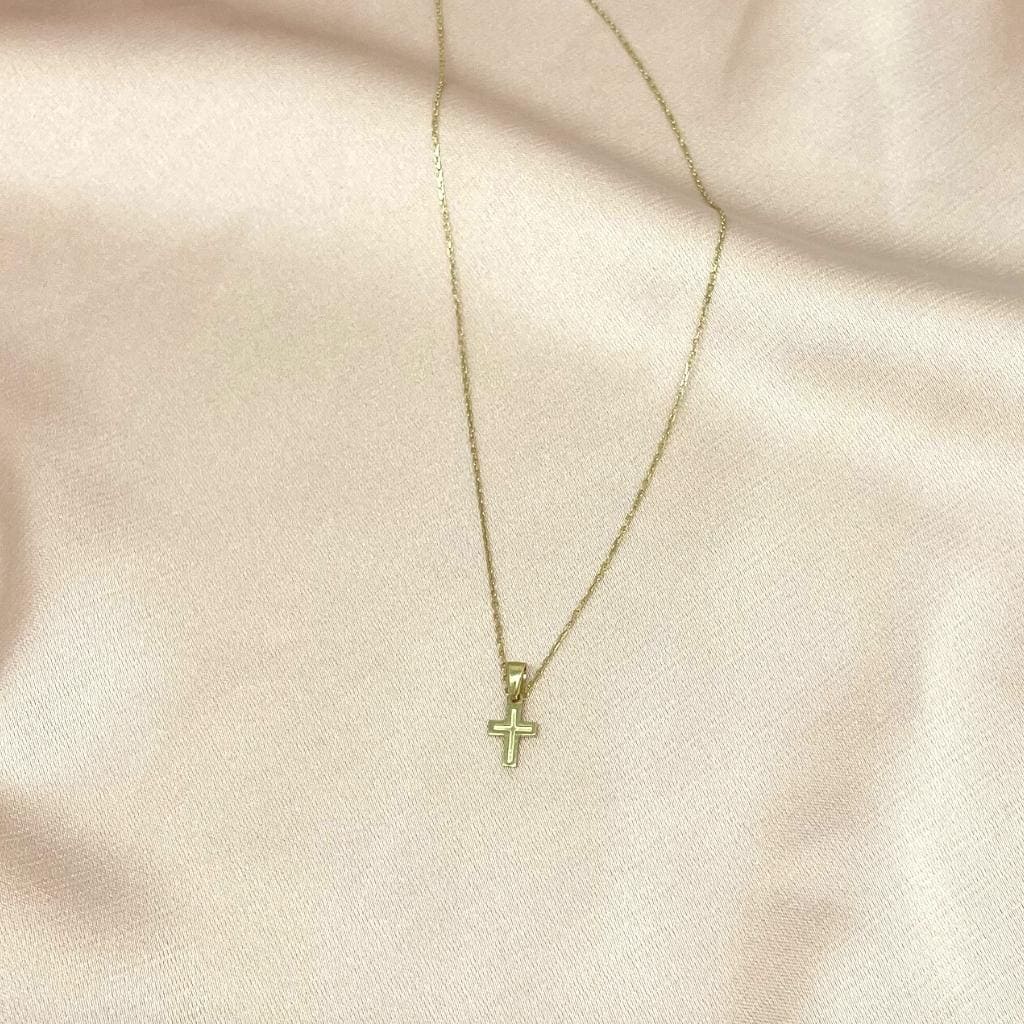 Pandantiv Aur 14k Cruce Mica
