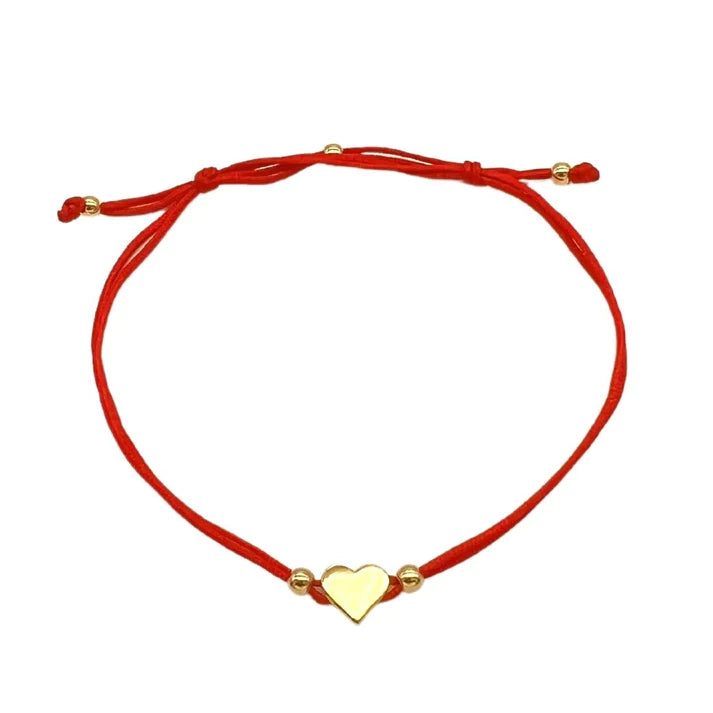 Bratara Aur 14k Snur Inima cu Bile