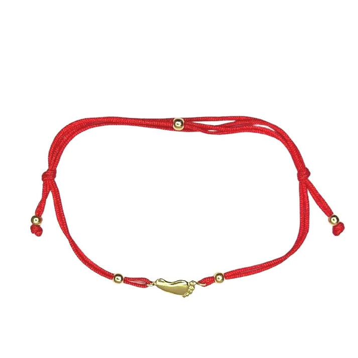 Bratara Aur 14k Snur Rosu Piciorus