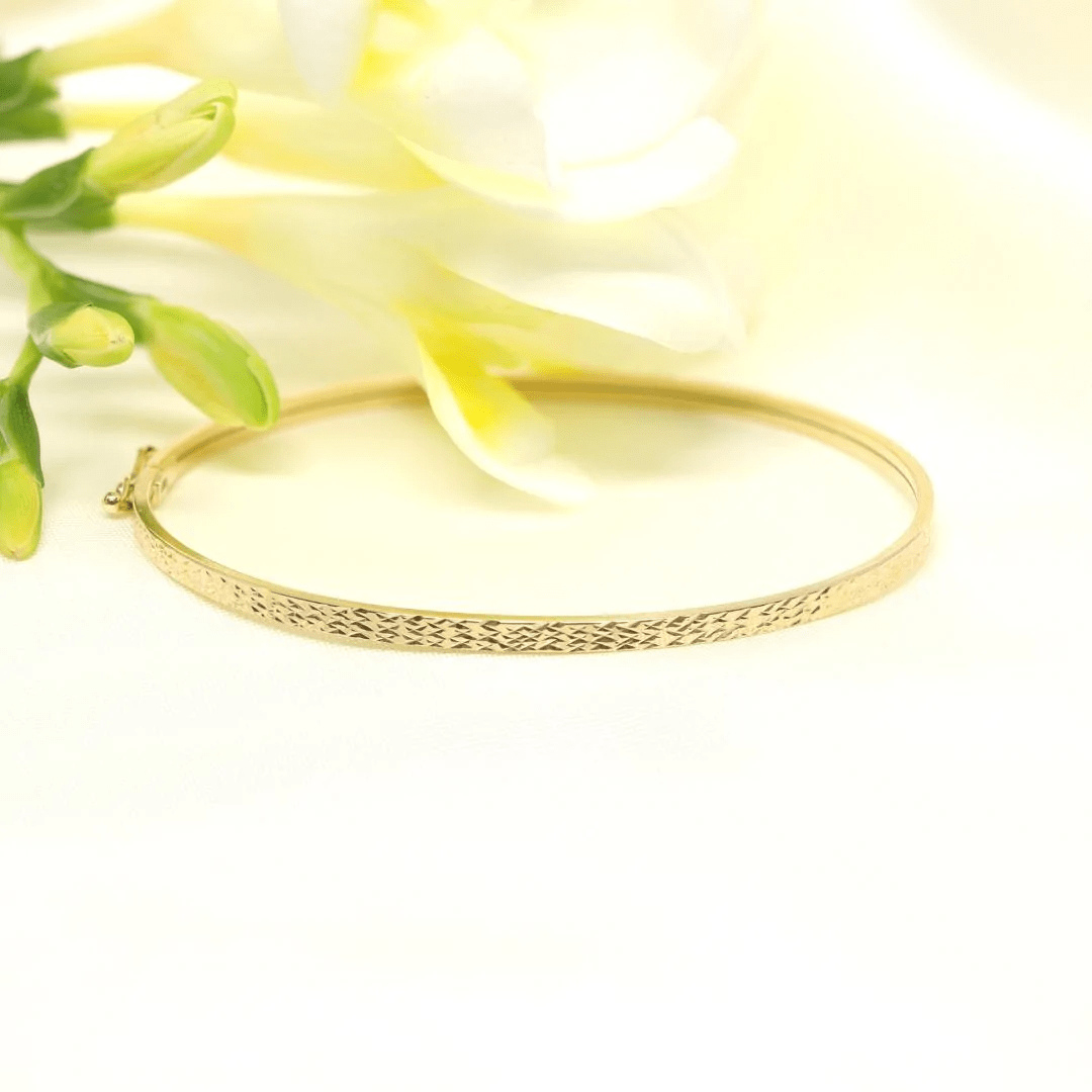 Bratara Aur 14k Fixa cu Striatii - Bijuteria Cleopatra