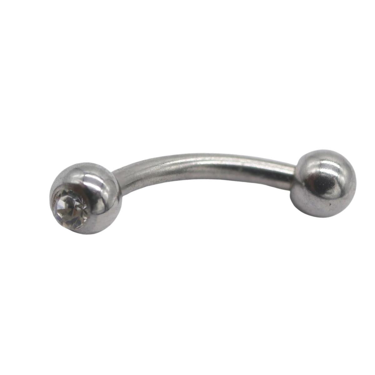 Piercing Titan cu Piatra Alba