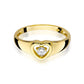 Inel de Logodna din Aur 14k Inima cu Diamant 0.10ct - Bijuteria Cleopatra