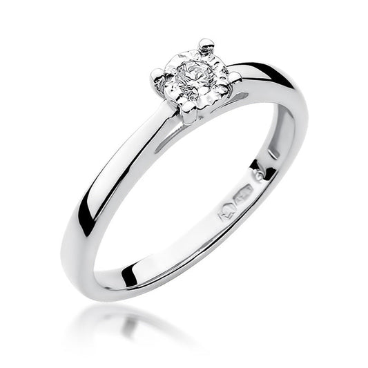 Inel de Logodna din Aur 14k cu Diamant 0.08ct - Bijuteria Cleopatra