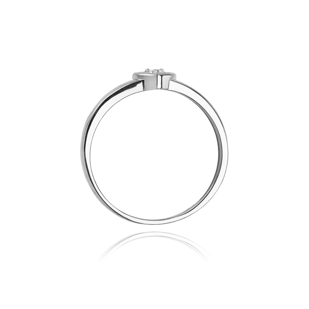 Inel de Logodna din Aur 14k Inima cu Diamant 0.04ct - Bijuteria Cleopatra