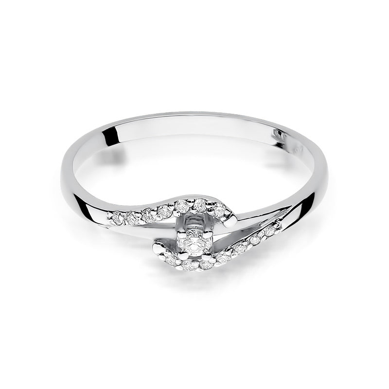 Inel de Logodna din Aur 14k cu Diamante 0.11ct - Bijuteria Cleopatra