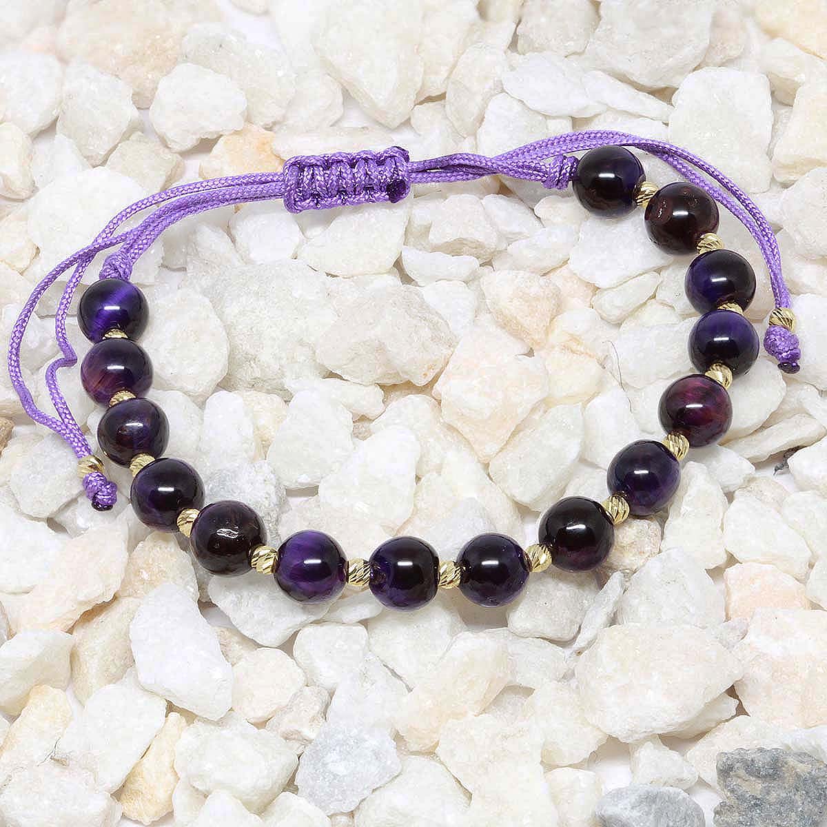 Bratara Snur Bile Aur 14k si Ametist - Bijuteria Cleopatra