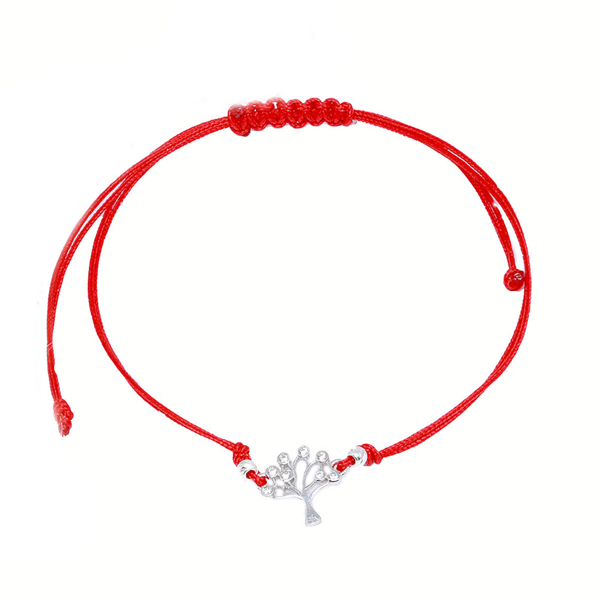 Bratara Argint Snur Rosu Copacul Vietii - Bijuteria Cleopatra