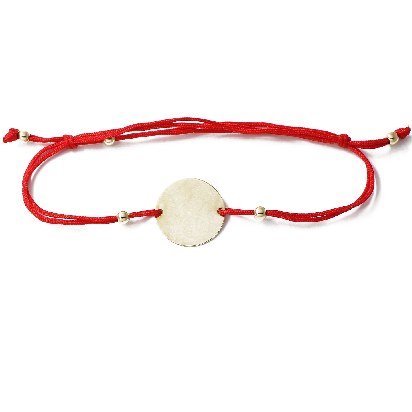 Bratara Aur 14k cu Snur Rosu si Charm Banut - Bijuteria Cleopatra