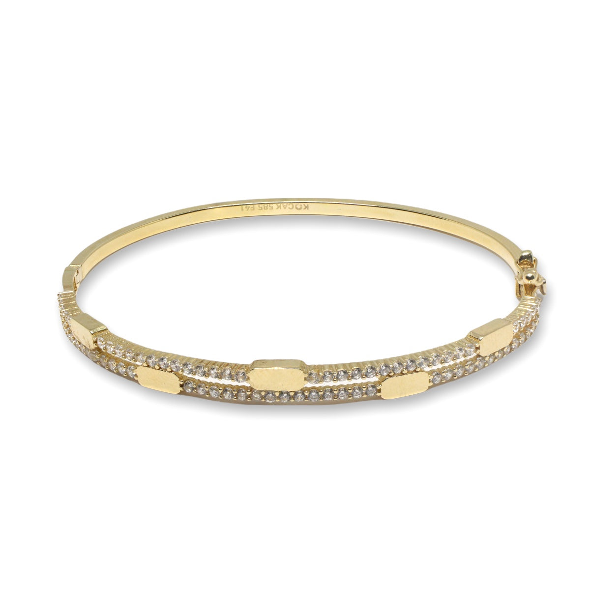 Bratara Fixa Aur Galben 14k cu Pietre Zirconia - Bijuteria Cleopatra