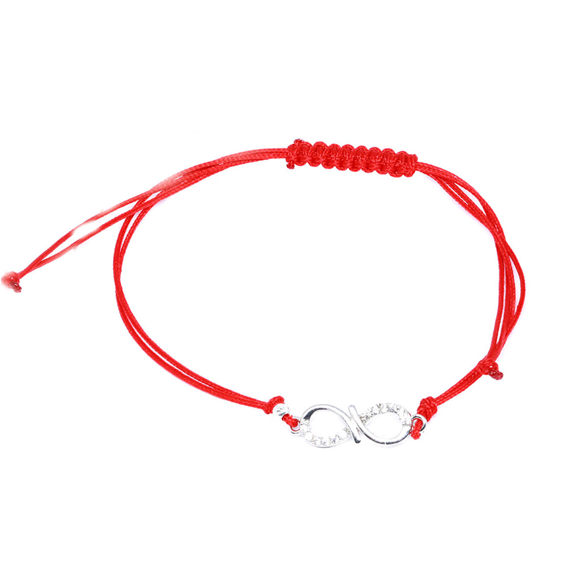Bratara Snur Rosu Argint Infinit - Bijuteria Cleopatra